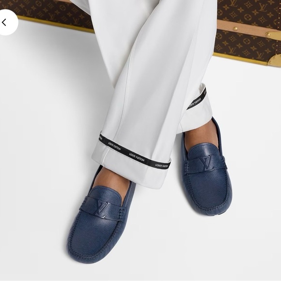 Louis Vuitton Navy Men\'s Slip-On Loafers